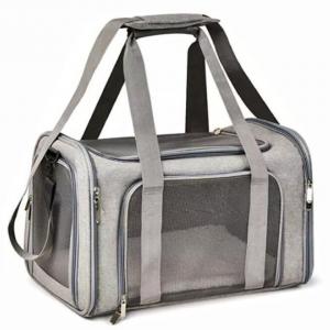  Airline Approved Breathable Collapsible Soft Sided Dog Carrier Bag With Mesh Window Manufactures