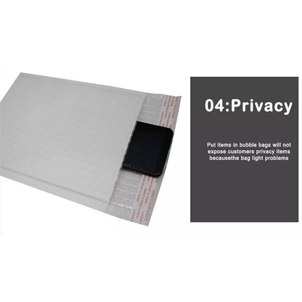 Laser Printing Poly Bubble Mailers , Bubble Packaging Envelopes For Clothing