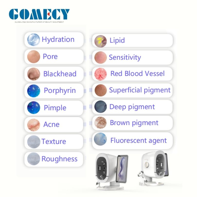 portable skin detection Face Analyzer Rapid And Comprehensive Skin Analysis Intelligent Software Detection Dimensions And Five Major Symptoms