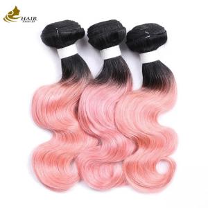  Malaysian Pink Virgin Human Hair Bundles 20Inch 1B Natural Looking Manufactures