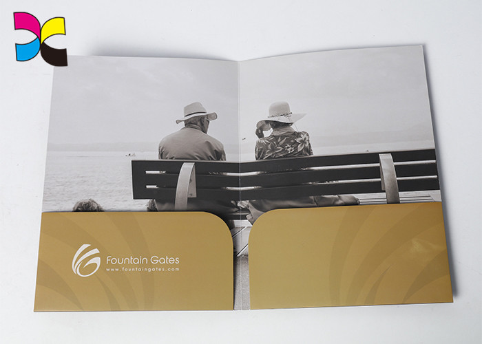 Environment - Friendly Printed File Folders With Pockets , Luxurious Restaurant