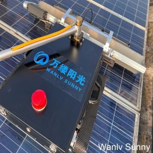 PLC Controlled Crawler Type Cleaning Robot for Large-Scale Solar Panel Array