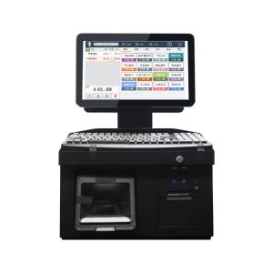 China 14Inch Dual Touch Screen Windows7 Pos Cash Register i3 Cpu 4+64GB Desktop POS Terminal with Printer,Keyboard,Scanner on sale