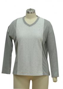 China Custom Branded Shirt V-neckline Front Lace Mesh Melange Fabric Normal Size Blend Fabric on sale