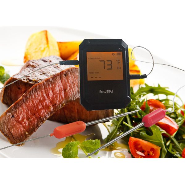 Quality LCD Screen Bluetooth BBQ Thermometer Digital Alarm Wireless Monitor Support IOS Android for sale