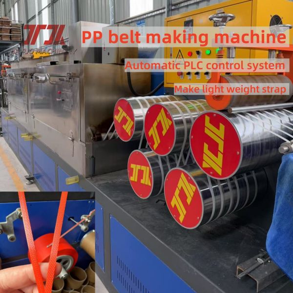 Plastic Embossed PP Strapping Belt Extrusion Machine Make Polypropylene PP Strapping With Good Flexible