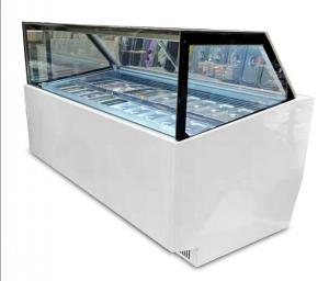  Commercial 10 Pans Ice Cream Display Freezer With Customized Light Box Manufactures