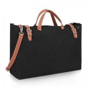  Nylon Canvas Reusable Shopping Bag Totes Leather Belt Buckle Shoulder 44x13x38cm Manufactures