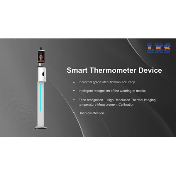 Touchless Alcohol Dispenser Floor Stand Thermometer