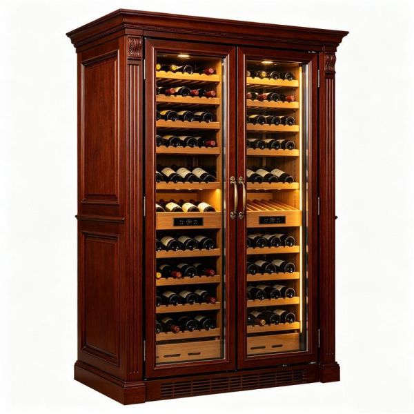 American Style Solid Wood Wine Cooler Cabinet With Constant Temperature Humidity Control American Style Solid Wood Wine Cooler Cabinet With Constant Temperature Humidity Control