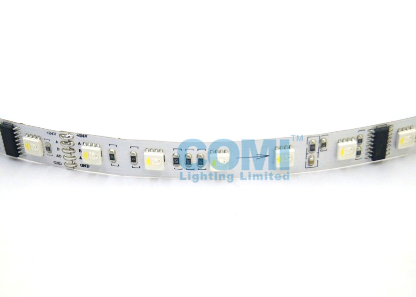 24V RGB or RGBW DMX Addressable Digital LED Strip Lights DMX512 Signal Input