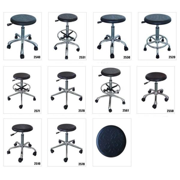 EPA Sensitive Area ESD Drafting Chair Chinese Knot Pattern Surface Pneumatic Rotatable