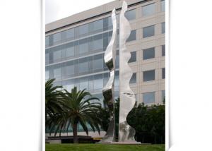  Public Art Column Shape Contemporary Steel Sculpture / Abstract Yard Sculptures Manufactures