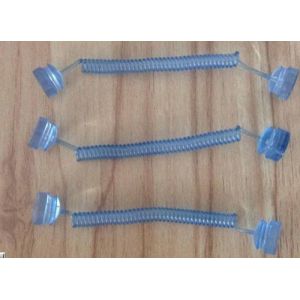 High quality custom clear custom design spring string coil safety leash w/round