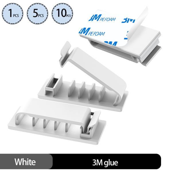 Rectangle Plastic Cable Organizer Black Plastic Cable Holder Multi Purpose