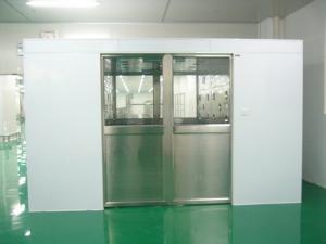  Hidden Auto Cargo Tunnel Type Air Shower Clean Room With Double Leaf Sliding Doors Manufactures