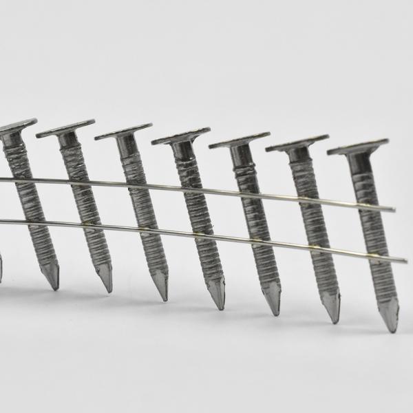 Quality Stainless Steel 1 1/4 Collated Roofing Nails Round Head Ring Shank Roofing Nails for sale