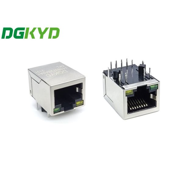 Quality Lightning Protection RJ45 Connector 30U With Light And Shielding 8Pin 100M Integrated Filter for sale