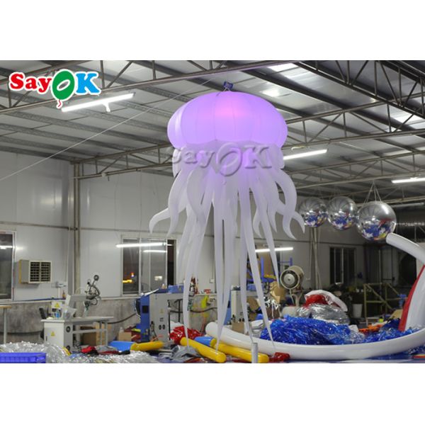 Party Stage 3m Hanging Inflatable Led Lighting Jellyfish