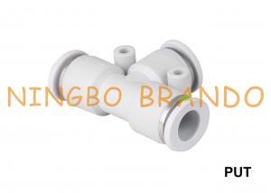China PUT Union Tee Push Fit Pneumatic Quick Connect Fittings 1/8'' 1/4'' 3/8'' 1/2'' on sale