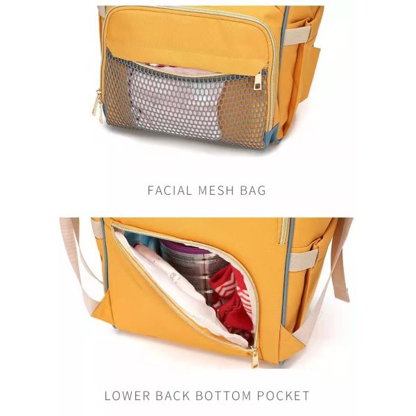 Waterproof Women Backpack Multi-function Diaper Baby Bag With USB Changing Colorful Backpack For Girls