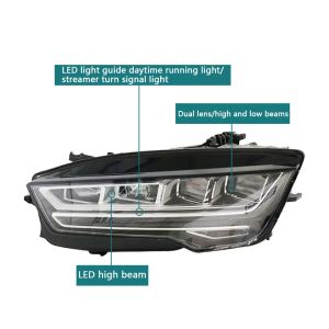 Matrix Headlight Assembly For Audi A7 Modification 2011 To 2018 All LED Old To