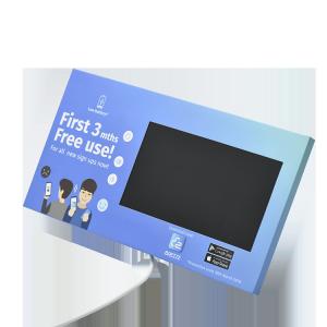  Custom print cardboard LCD video display with back stands for video point of sales marketing Manufactures