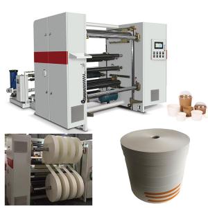 China 26KW PLC Contral Kraft Paper Slitter Rewinder Machine For Paper Bowl on sale
