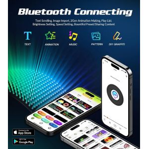 USB Input Interface Bluetooth App Controlled Outdoor LED Screen for Car Control