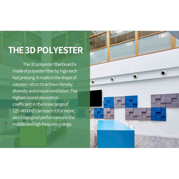 100% PET Felt Embossed Polyester Acoustic Panels For Multi Function Hall