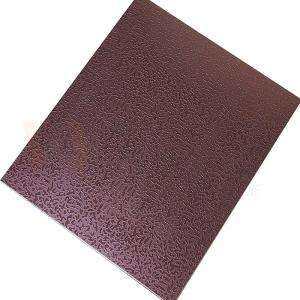 China 1500mmx300mm Decorative Stainless Steel Sheet Rose Red Stone Pattern Etched Finished on sale