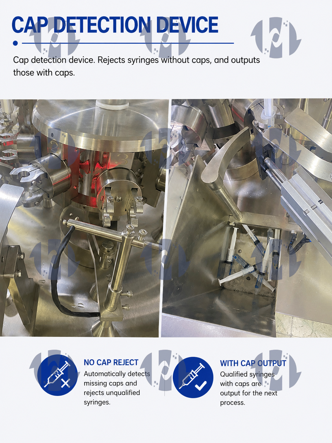Automatic Cockroach Gel Bait Syringe Filling and Capping Machine