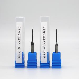 China DC Dental Zirconia Milling Bur Roland Diamond Coating 1.0mm 2.0mm on sale