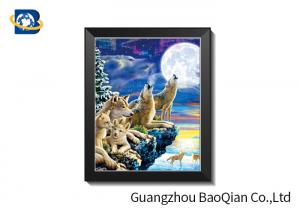  0.6mm PET + 157Gg Coated 3d Wolf Picture , Custom Lenticular Printing Manufactures