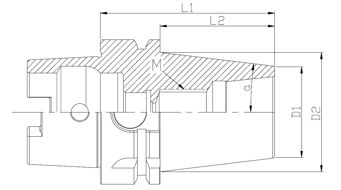 High Accurancy DM Base Holder Metal Cutting Tools For Deep Hole Process
