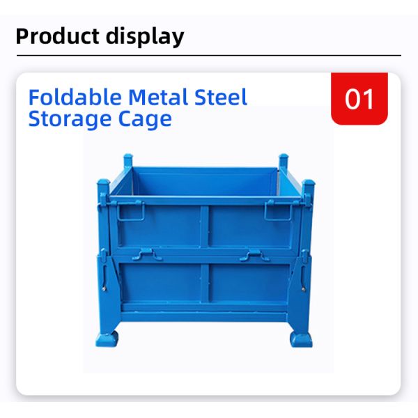 Rust Resistant Steel Storage Cage Foldable Lockable Door With Padlock Hasp