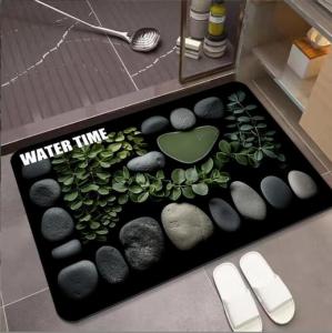China Expansion Air Stone Bathroom Floor Mat Cartoon Pebble Diatom Mud Floor Mat Kitchen Oil Absorbent on sale
