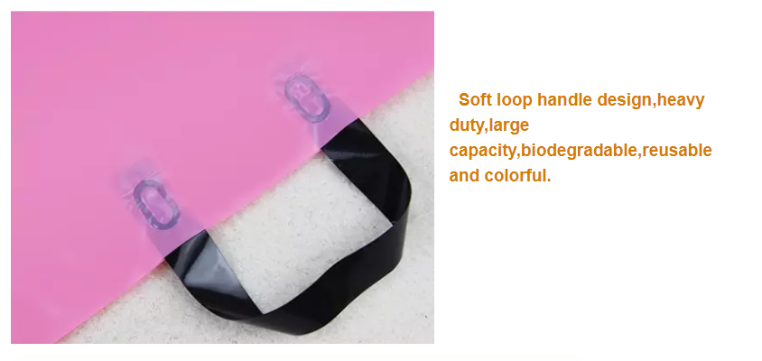 0.12mm Biodegradable Handle Plastic Bag For Shopping