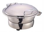 Round Stainless Steel Induction Chafing Dish Optional φ36cm Food Pan 6.0Ltr with