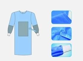  Spunlace Reinforced Disposable Chemotherapy Gown Hospital Steriled Isolation Manufactures