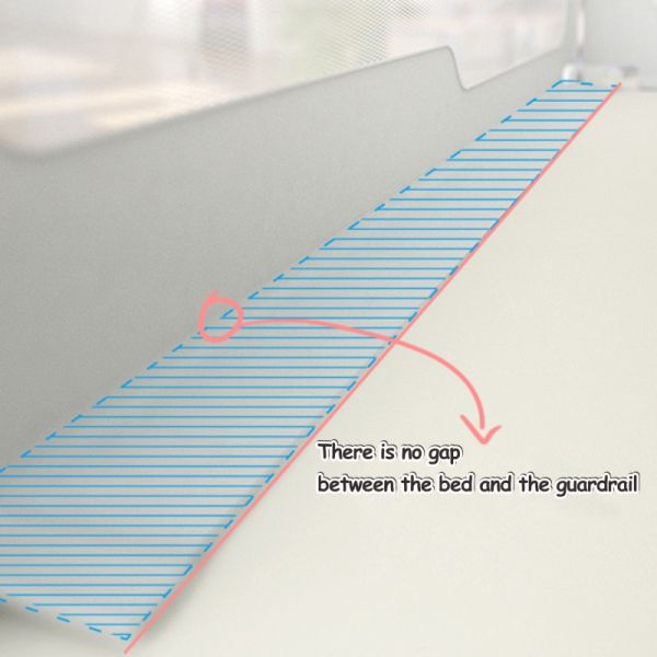 Toddler Nylon Bed Side Protector , Washable Extra Tall Bed Rail