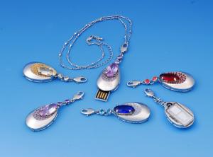  Jewelry USB flash drive bulk 1gb 2gb 4gb 8gb at very best price with free necklace Manufactures