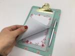 Customized Sticky Memo Notepad / Green Sticky Notes With Pen Stationery Set