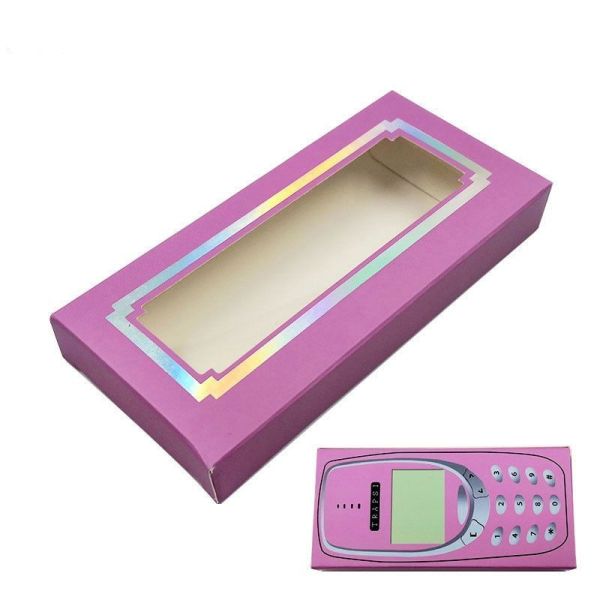 Customized Magnetic Cardboard Box False Nail Packaging Box With Window Book Shape