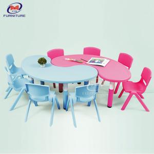  U Shape Half Moon Preschool Table And Chairs childrens plastic chairs For Kindergarten Manufactures