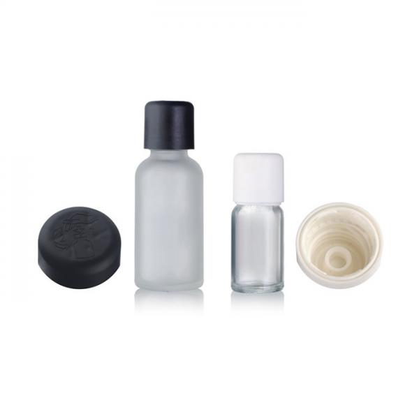 Quality Saftey Cap Clear Essential Oil Bottles 30ml Round Shape Tight Sealing for sale