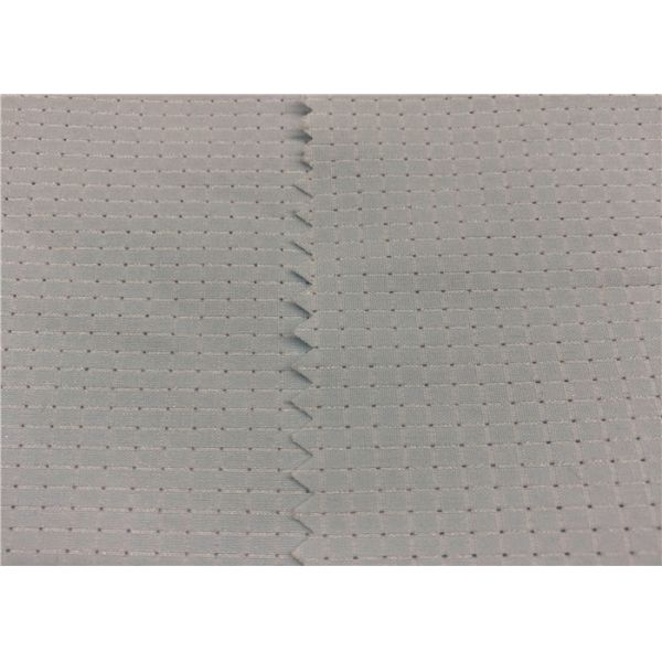 Grey Color Hole Pattern Breathable Outdoor Fabric 100D +100D * 100D + 100D Yarn Count