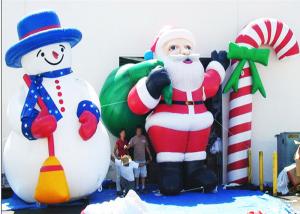  Snowman Air Characters Inflatables , Santa Claus Inflatable Marketing Products Manufactures