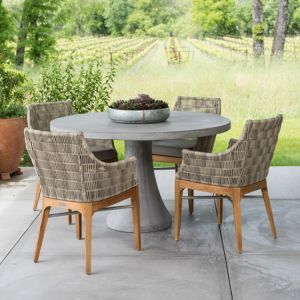 Rectangular Shape Concrete Dinning Table For Patio Garden Home GRC tables