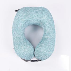  Blue Color Memory Foam Baby Pillow Flat Head Foam Travel Pillow For Airplane Manufactures